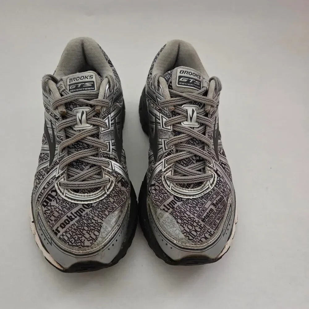 Brooks Adrenaline GTS 17 Gray Lady NYC Limited Edition Running Sneakers Sz 7